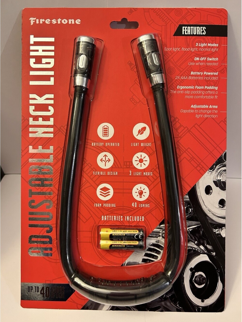 Firestone Neck Light Adjustable And Hands-Free LED Brand New